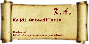 Kajdi Artemíszia névjegykártya